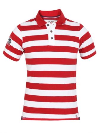 Jockey Wordly Red & White Boys Half Sleeve POLO T-shirt-Red-9-10 Yrs