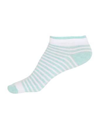 Jockey White & Mint Melange Women Low show socks Pack of 2